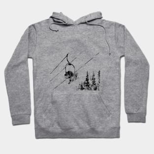 Couple ski lift Hoodie